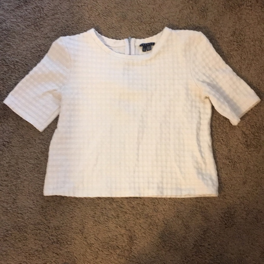 Cropped white theory top.